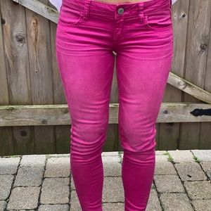 American Eagle, size 2, pink jean legging